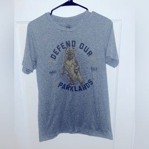 Defend Our Parklands Grey Medium Men’s Bear Shirt - Protect Our Parks, Bear Hike